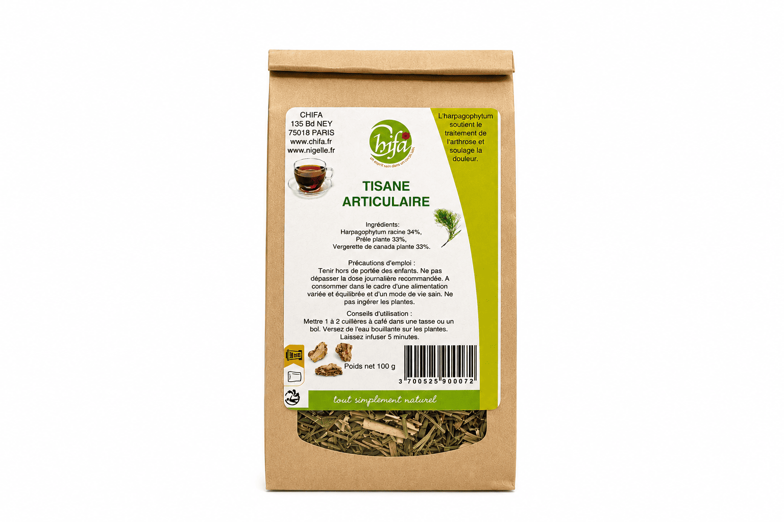 tisane articulaire chifa Tisane Articulaire CHIFA – 100 g – Image 1