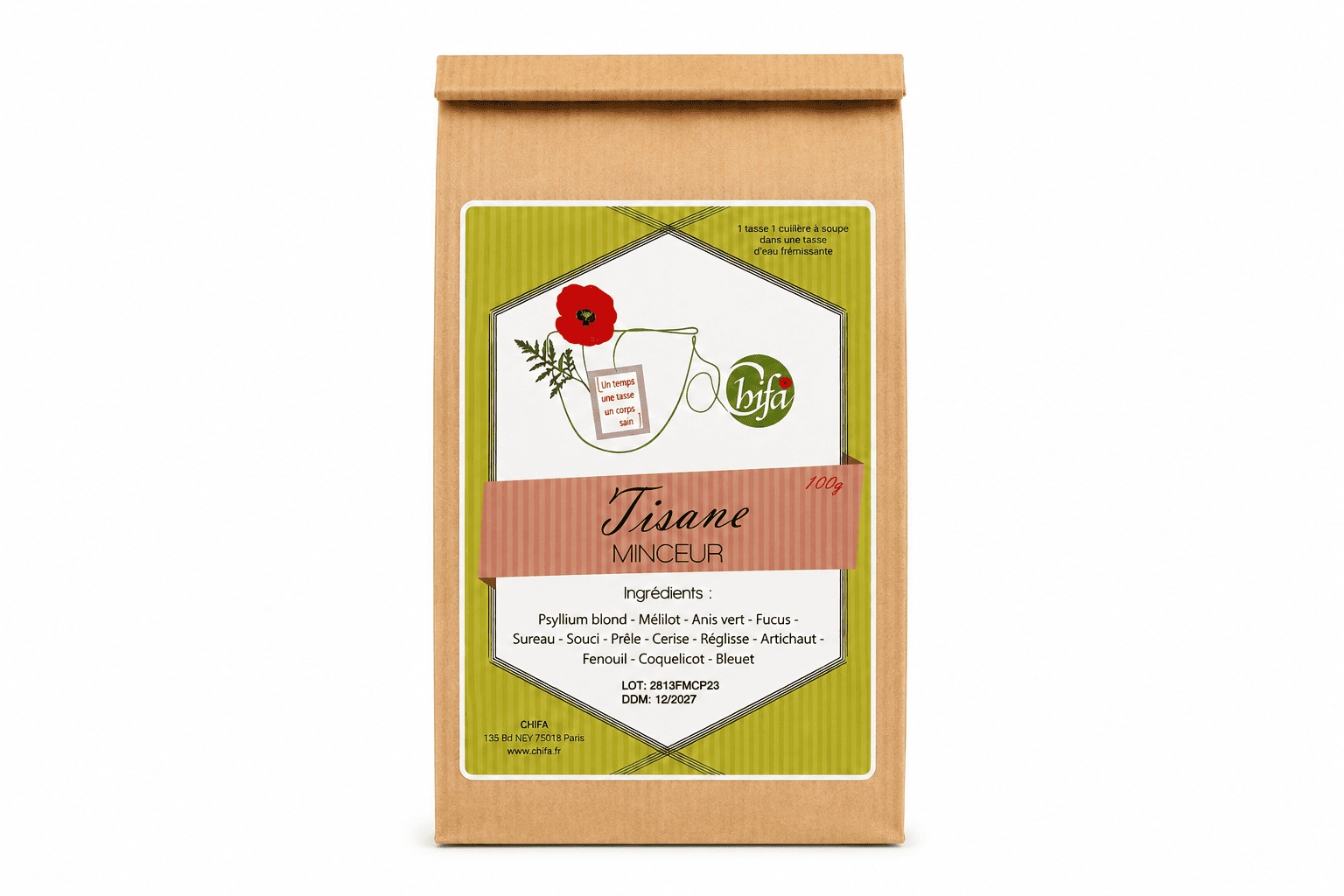 tisane bien minceur chifa Tisane Minceur CHIFA – 100 g – Image 1