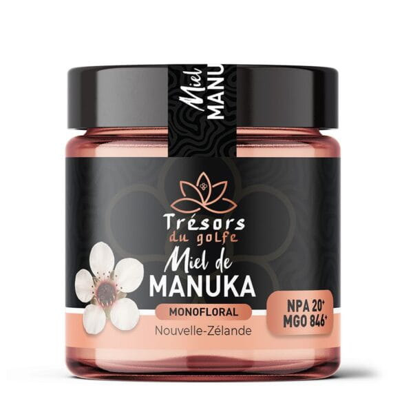 Miel de Manuka MGO846 Miel de Manuka Monofloral UMF 20+ – MGO 846+ – Nouvelle-Zélande – 250 g – Image 1