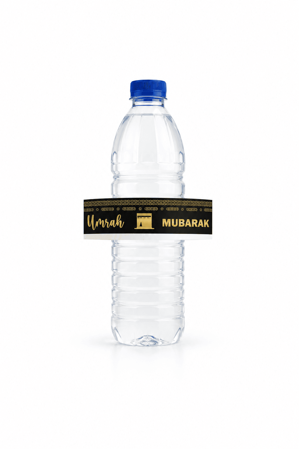 autocollant par lot de 5 Autocollants « Umrah Mubarak » pour bouteille d’eau – Lot de 5 – Image 1
