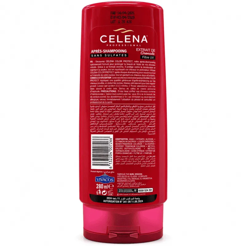 CELENA Professional Color Protect après-shampooing pour cheveux colorés ou méchés 280 ml