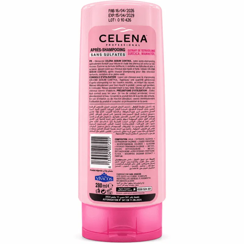 CELENA Professional Sebum Control après-shampooing cheveux gras 280 ml