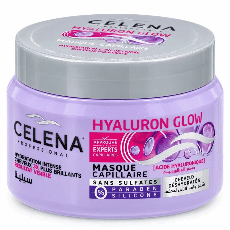 Masque capillaire CELENA Hyaluronic Glow à l'acide hyaluronique